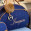 Bolsa Maternidade Média Candy Tricot Azul Marinho com Caramelo