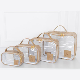 Kit Necessaires Cristal Tresse Palha