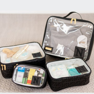 Kit Necessaires Cristal Linho