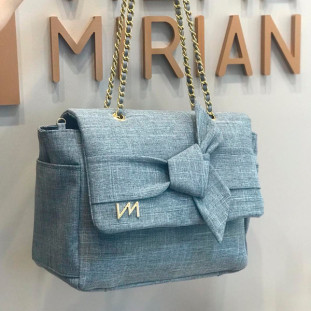 Bolsa Maternidade Kate Linho Cinza Nós