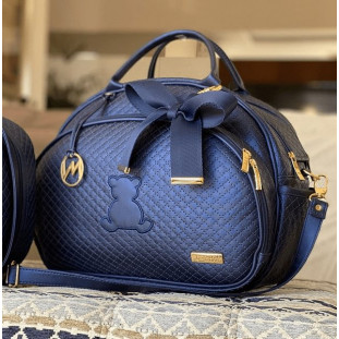 Bolsa Maternidade Média Master Luxo Azul Marinho