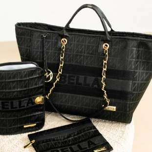 Bolsa Maternidade Cloé Origem Lurex Preto