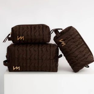 Kit Necessaires Urban Chic Marrom